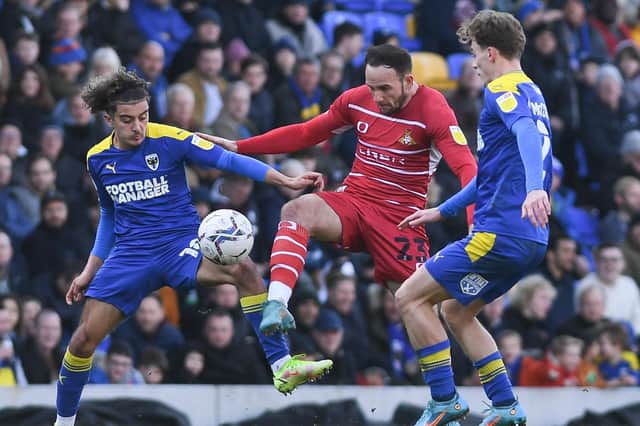 Dan Gardner battles for possession. Picture: Martin Smith/AHPIX LTD