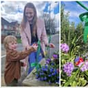 Little Logan had the new bug hotel and planter unveiled by Coun Aimee Dickson.