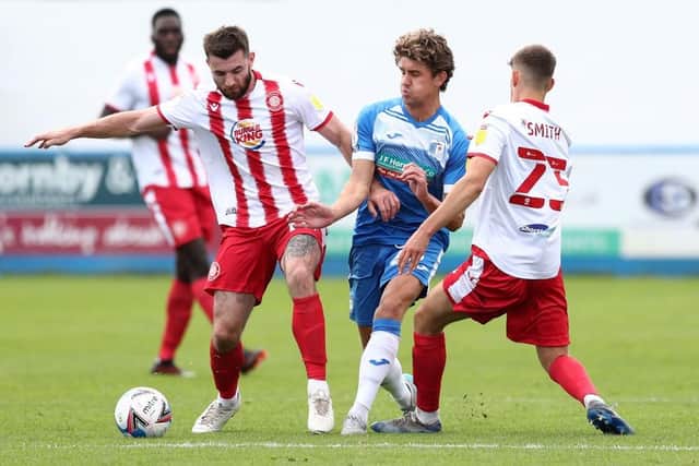 Harrison Biggins had a spell on loan at Barrow in League Two during the first half of the 2020/21 season. Photo: Jan Kruger/Getty Images