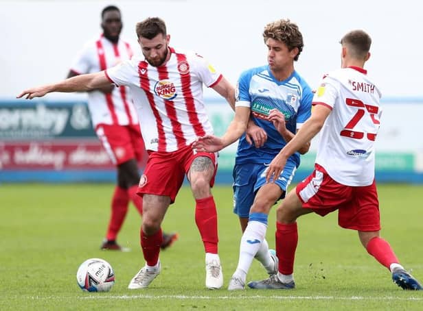 Harrison Biggins had a spell on loan at Barrow in League Two during the first half of the 2020/21 season. Photo: Jan Kruger/Getty Images
