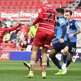 Rodrigo Vilca fires on goal against Wycombe. Picture: Howard Roe/AHPIX