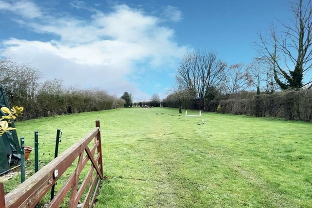 The stretch of land that forms part of the property for sale in Hatfield.