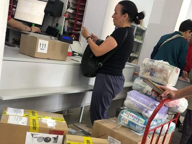 A drop off point open for donations