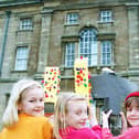 Youngsters made periscopes at the Hall. Natalie Bach, Kimberly Barsby, Melissa and Ben Murray.