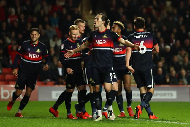 John Marquis celebrates putting Rovers ahead in extra time