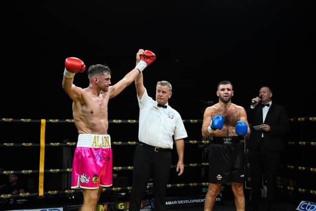 Bobby Cairns made a winning start to his professional boxing career. Photo courtesy of @mcmain_photos.