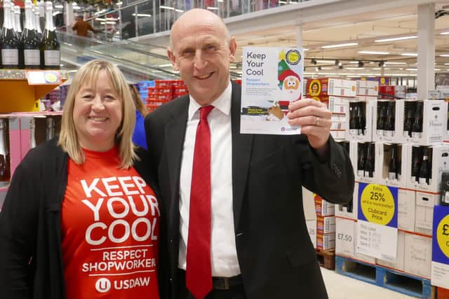 Doncaster MP John Healey says new government will protect shopworkers.