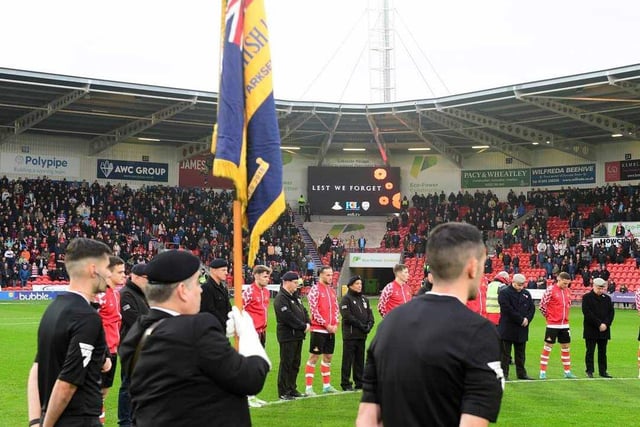 A two minute silence was held at Doncaster Rovers.