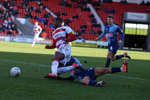 Niall Ennis, who joined Rovers on loan last season