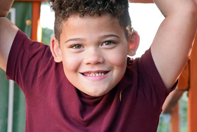 Seb Telford, six, pictured.