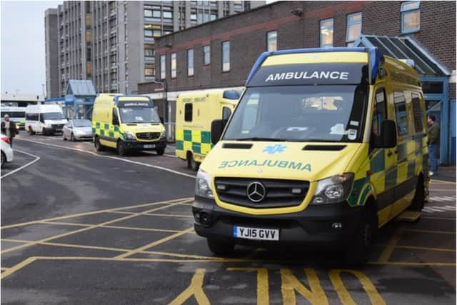 A car and an ambulance carrying a patient collided in Doncaster.