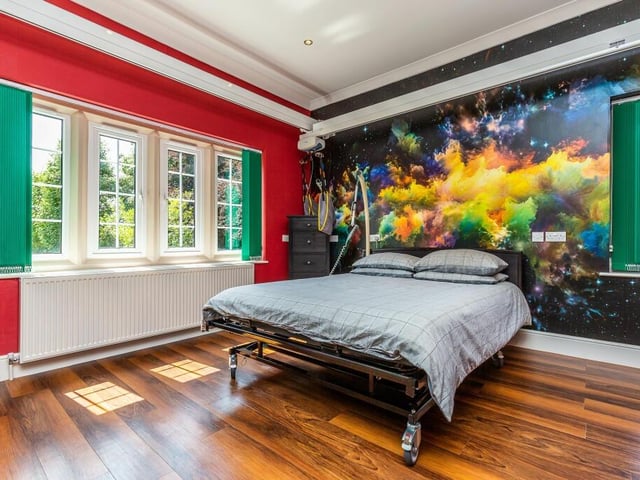 A spacious bedroom within the property.