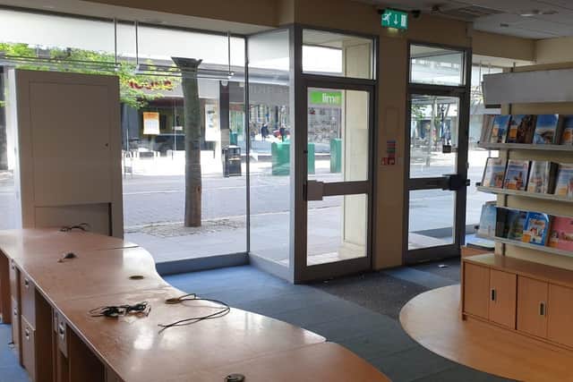 The new salon has taken over the Thomas Cook shop on the high street - this is what it looked like inside before.