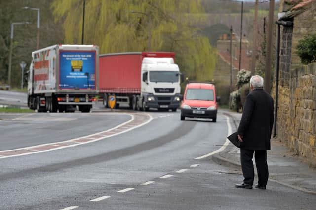 Lorry's pass through Hickleton, Yorkshire's most polluted village.