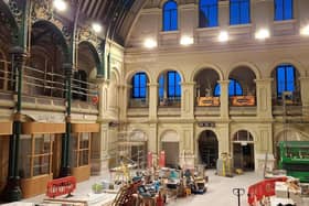 Work is progressing on Doncaster's historic Corn Exchange.