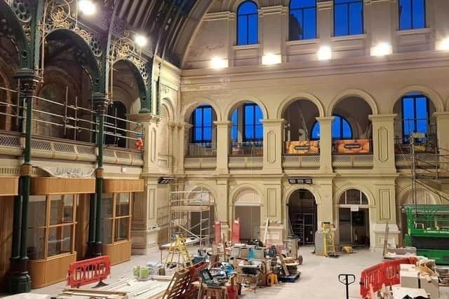 Work is underway to refurbish Doncaster's Corn Exchange.