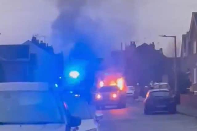 Video captured car fire on North Gate Mexborough. Pic by Mark Baines