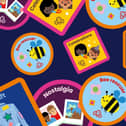 Designs of the new bee rescuer, celebrations, thrift, and nostalgia badges