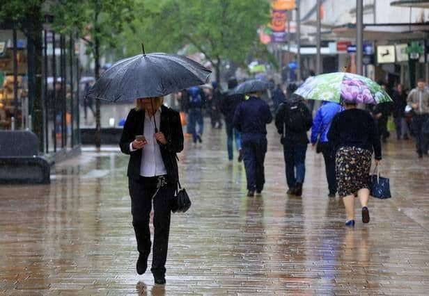 Heavy showers are forecast for Wednesday