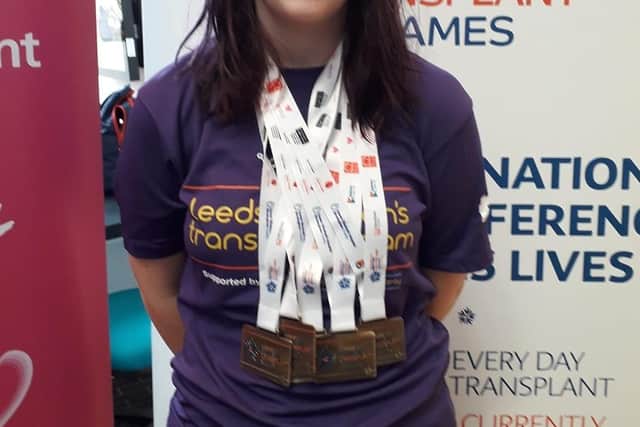 Ellie has won a host of medals at the British Transplant Games