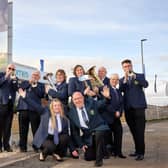 Miller Homes Supports Hatfield & Askern Colliery Band.  Pictured L-R: (Back) Phil Price, Pete Tombs, Christine Lippeatt, Ann Clarbour, Jess Marshall, Margaret Curran, Joe Clarbour.(Front) Natasha Littlejohns,Harry McLaughlin