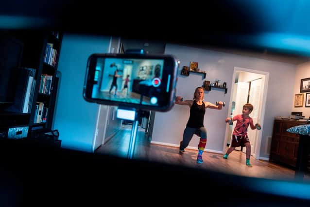 Virtual fitness is a trend expected to continue in 2021. Photo: ANDREW CABALLERO-REYNOLDS/AFP via Getty Images