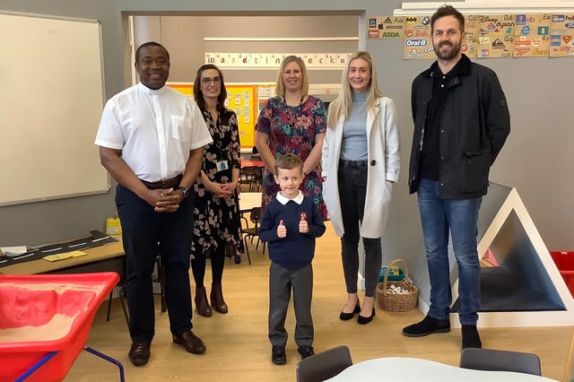 Euan, aged five, has raised £1,000 for his parish.