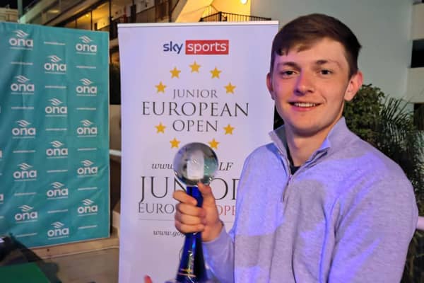 Tom Laszkowicz finished runner-up in the Over-18 section of the European Junior Open.