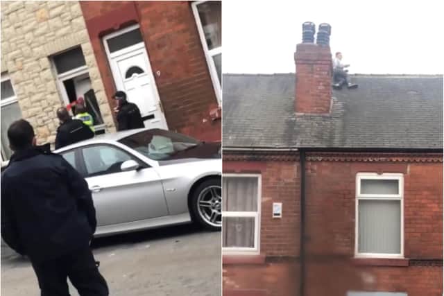 WATCH: Wanted man escapes to roof after police storm Doncaster house in ...