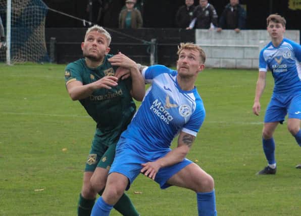Action from Armthorpe's defeat to North Ferriby. Photo: Steve Pennock