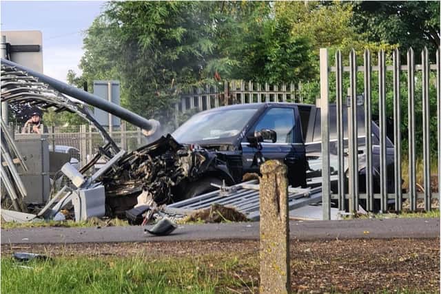 The Range Rover ploughed into a train at Rossington level crossing in June.