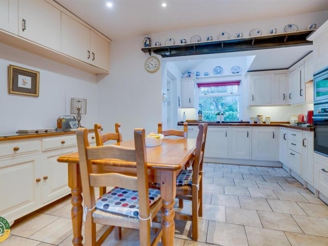 A large kitchen with diner.