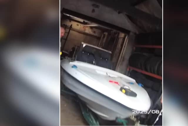 Police discovered this speedboat