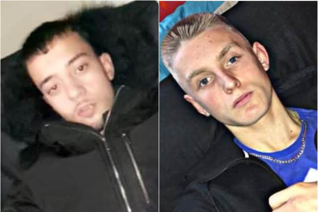 The pair have been named on social media as Janis Kozlovskis (left) and Ryan Theobald. (Photos: Facebook).