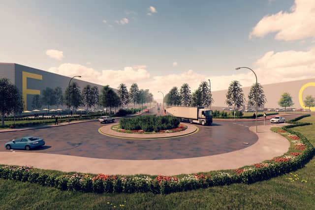 An artists' impression of the new look business park.