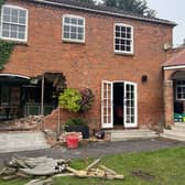 The devastation caused by the stolen digger.