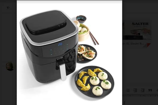 The latest XL Digital Steam Air Fryer from Salter.