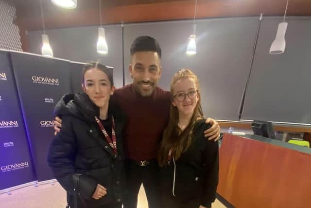 Cousins Lili Dixon and Emily Smith met up with Giovanni Pernice at Cast.