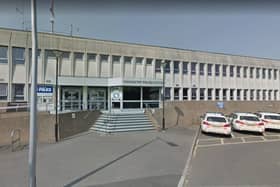 The police station.