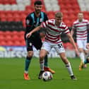 Jack Goodman in first team action for Doncaster Rovers.