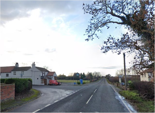 Four young people were injured after a car crashed into a tree on High Levels Bank near Thorne.