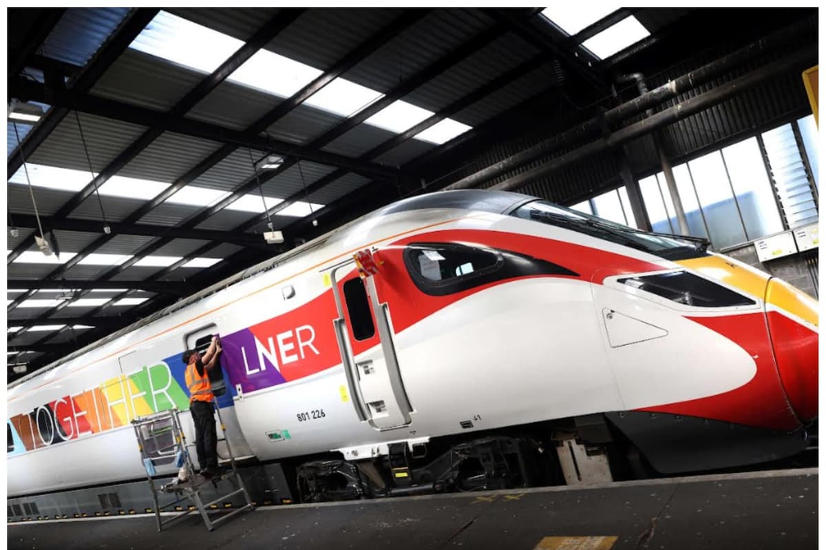 Help Button Lner Train Rail firm LNER introduces Pride celebration train on Doncaster route
