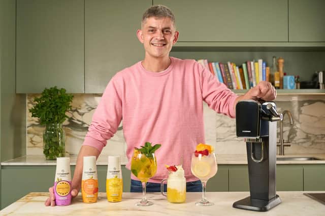 A summer of fizz: SodaStream launches three new flavours perfect for hosting with First Dates bartender Merv Griffiths.
