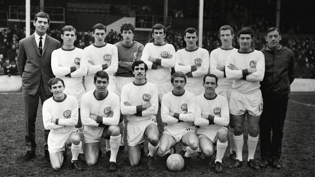 Doncaster Rovers pictured in December 1968, shortly after Lawrie McMenemy (back row, furthest left) was appointed.