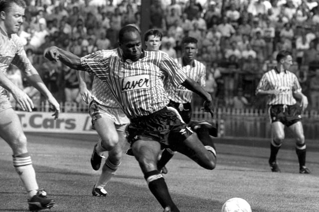 Agana and strike partner Brian Deane terrorised defences for fun in the 1988/89 season as United were promoted from the second tier under the guidance of Dave Bassett. The exciting striker enjoyed the most prolific spell of his career at the Lane, scoring 42 goals in 118 games for the Blades between 1988 and 1991. He subsequently moved to Notts County for whom he played more than 100 games but failed to match the feats of his time at United.
