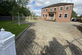 The approach to the five-bedroom detached property in Old Denaby.