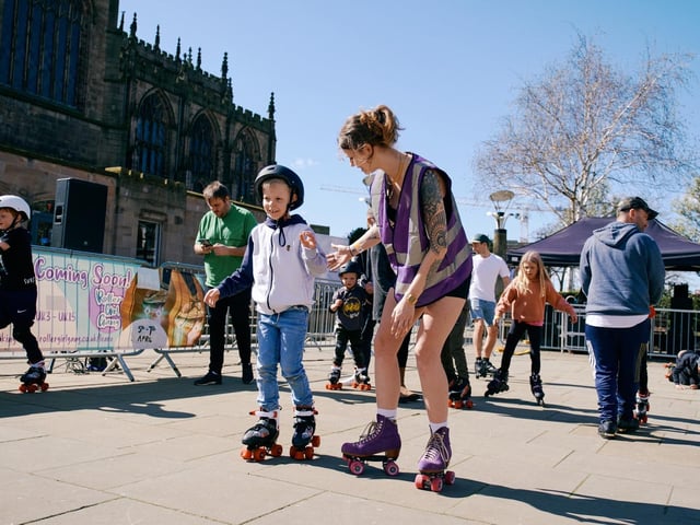Roller-skating is one of many free activities taking place at Rotherham's UPLIFT Festival this week. Photo: Sam McQueen