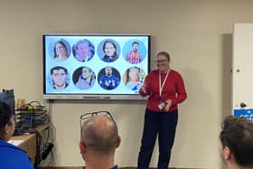 A class learning British Sign Language