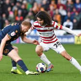 Doncaster's Todd Miller on the attack against Bradford City.