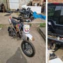 A number of suspected stolen vehicles were recovered during the warrant.